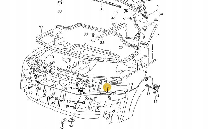 CÂBLE COUVERCLES MOTEUR AUDI A8 03-10 4E0823531A OE VW