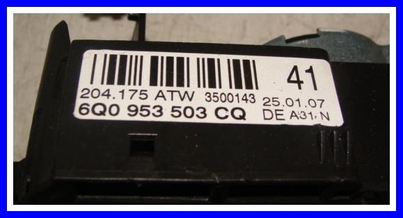 MANETTE COMMUTATEUR VW POLO 6Q0953503 DIVERS