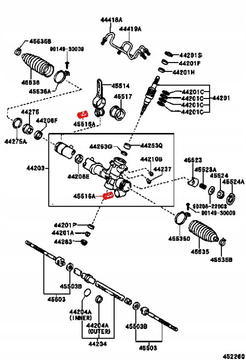 FEBEST TAB-037 SUSPENSION CRÉMAILLÈRE DE DIRECTION