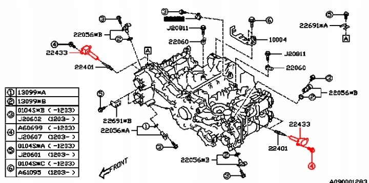 BOBINE ALLUMAGE SUBARU OE 22433-AA652