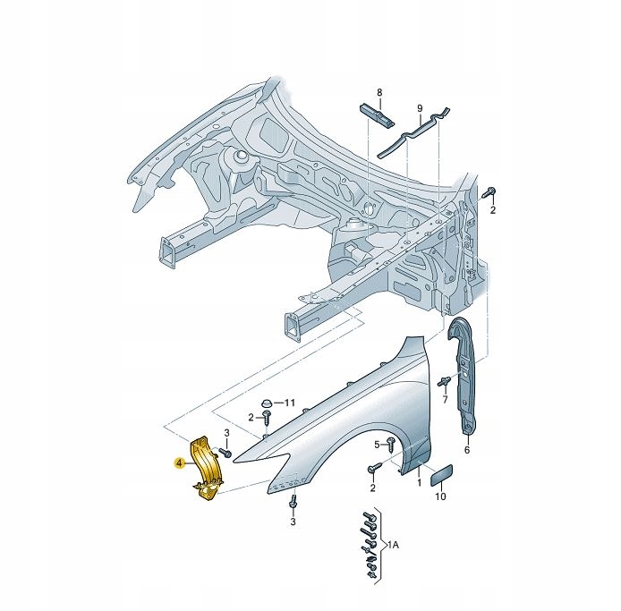 SOPORTE ALAS AUDI P. A6 11- LE 