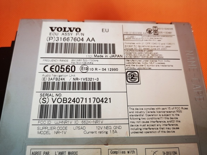 VOLVO V40 II KIT NAVI INTERNET LIFT ENSEMBLE 31667604AA 31483613AA