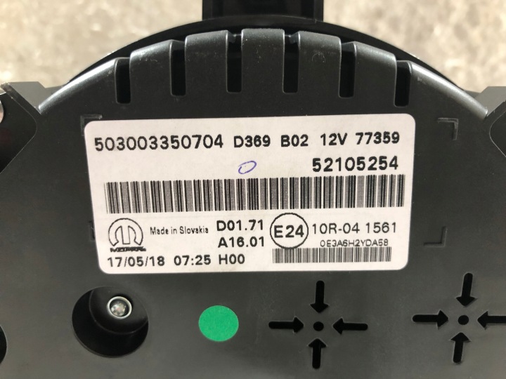 FIAT 500X 2018R COMPTEUR COMPTEUR COMPTE-TOURS NEUF ORIGINE