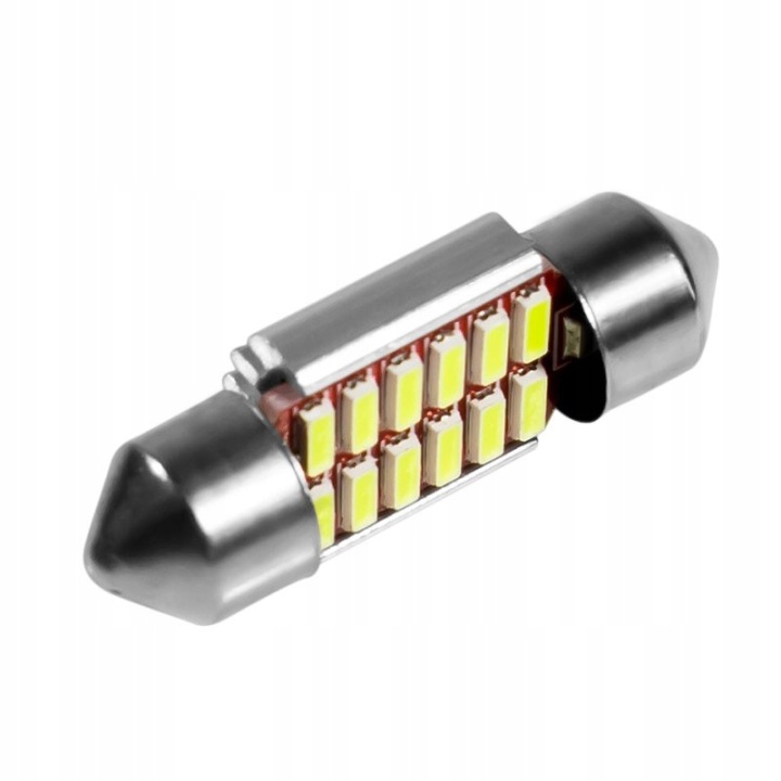 AMPOULE LED 12 SMD 4014 C3W C5W C10W C18W 12V TUYAU CANBUS BLANCHE 31MM