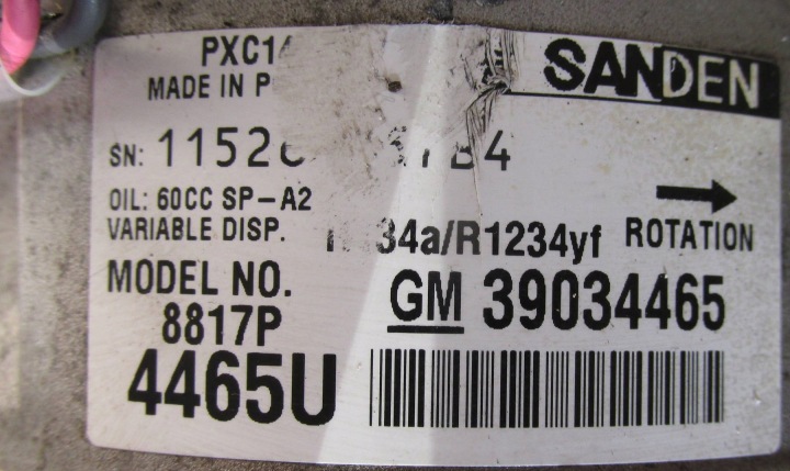 OPEL ASTRA K 1.6T COMPRESSEUR DE CLIMATISATION COMPRESSEUR POMPE 39034465