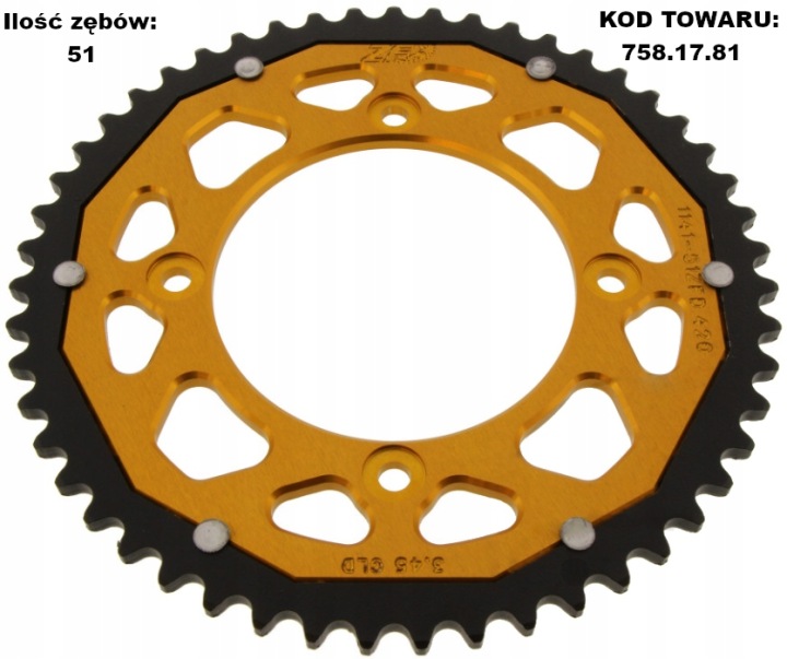 ENGRENAGE ARRIÈRE 420 ZF 50-62Z BETA RR 50 ENDURO