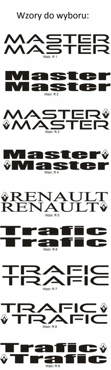 PEGATINAS RENAULT TRAFIC, MASTER 150 CM DLUGOSCI 