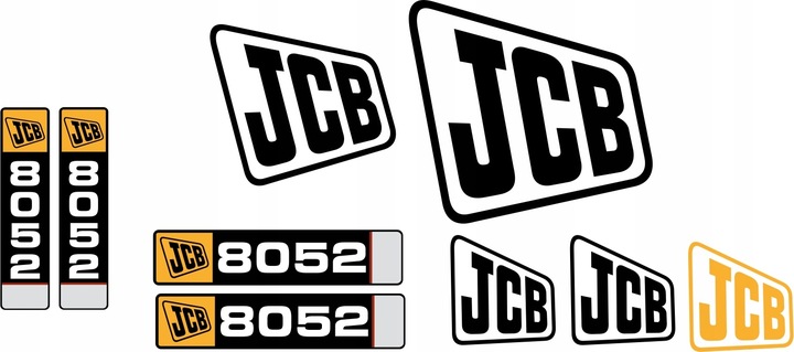 PEGATINAS JCB 8052 MINIKOPARKA LAMINOWANE 