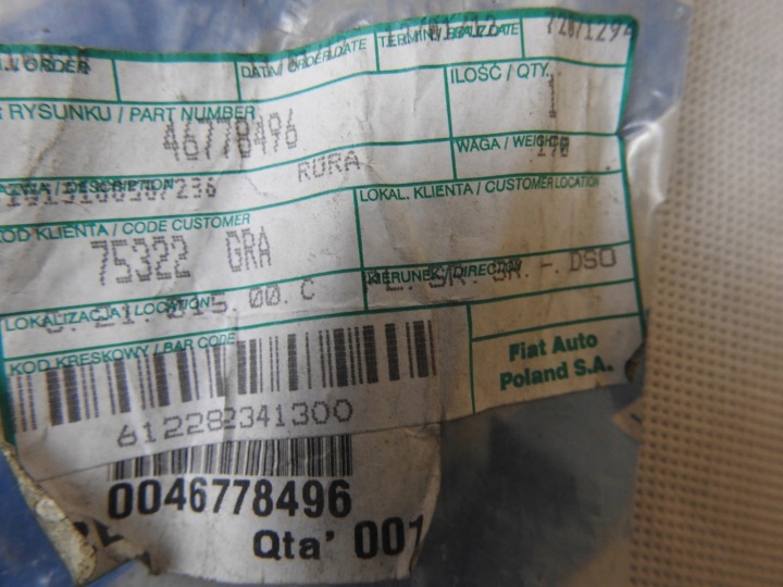 GUIDE JAUGES HUILES FIAT DOBLO 1.9 D 00-05
