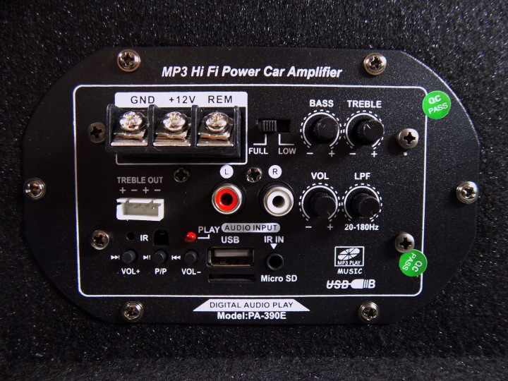 BOÎTE TUBE BASOWA 500W SUBWOOFER AMPLIFICATEUR CÂBLE