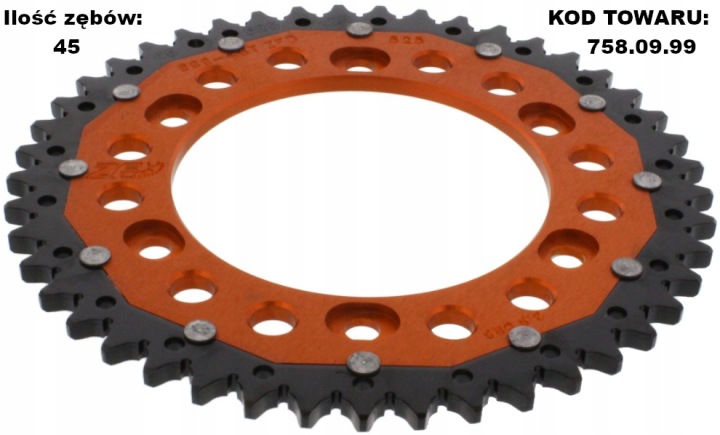 ENGRENAGE ARRIÈRE 525 ZFD 42 45Z KTM ADVENTURE 950