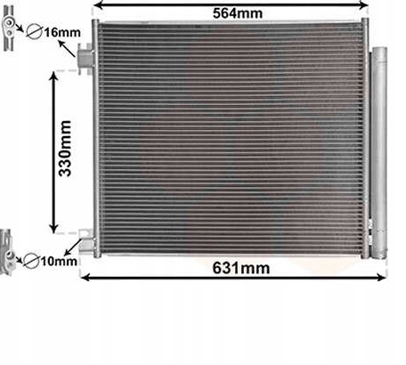 RADIATEUR VERS KLIMAT.NISSAN QASHQAI 13- MAHLE AC 78 000S DÉSHYDRATEUR