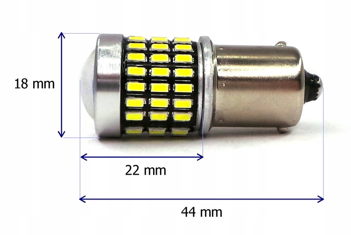 DIODO LUMINOSO LED BA15S P21W 12-24V CANBUS 2100 LM BLANCA B.MOCNA 