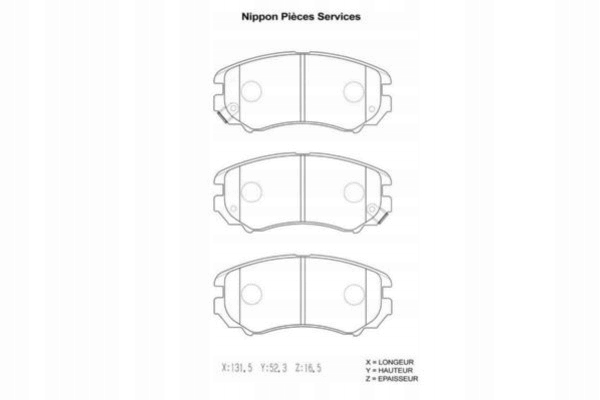 NPS PADS BRAKE FRONT HYUNDAI COUPE ELANTRA 