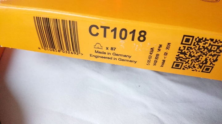 CT1015 CONTINENTAL CTAM CON COURROIE DE DISTRIBUTION VW 2,5TDI 207Z LARGE 30MM