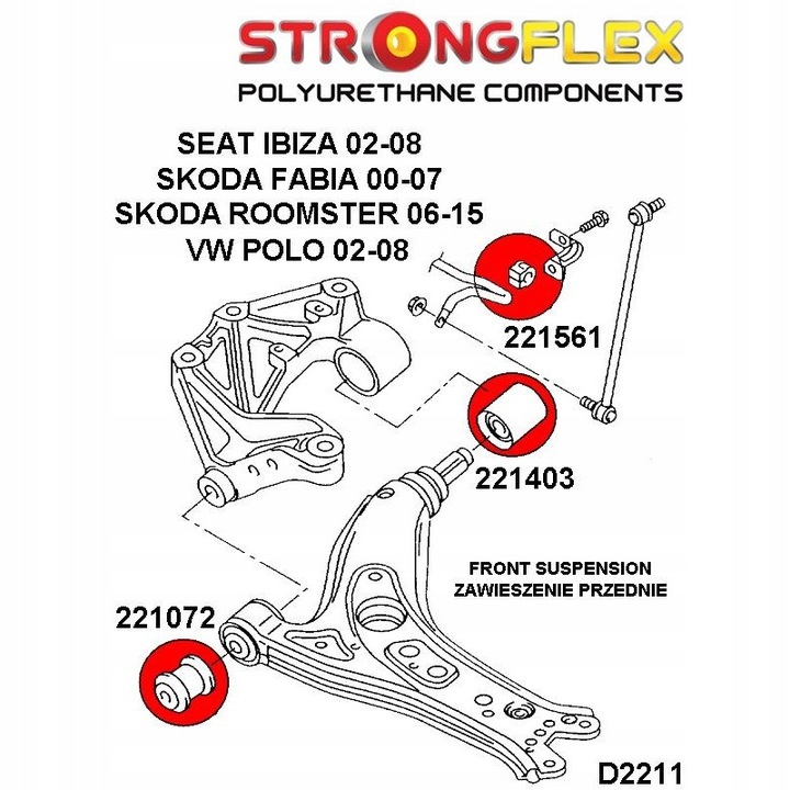 VW GOLF A3 LEON BUSHING SWINGARM FRONT POLYURETHANE photo 7 - milautoparts-fr.ukrlive.com