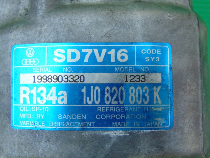 COMPRESOR COMPRESOR DE ACONDICIONADOR 1,9TDI 1J0820803K 