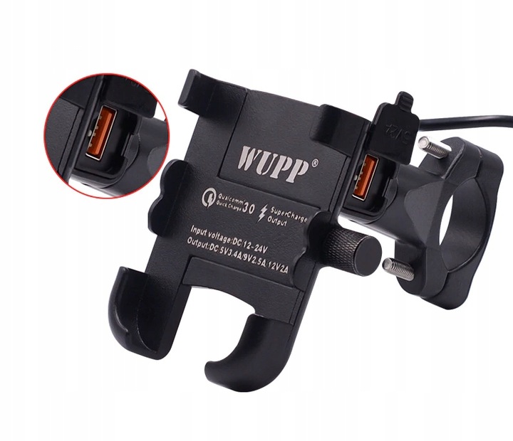 MOTOCICLETA SOPORTE AL TELÉFONO GPS USB QC3.0 4-6,5 360 