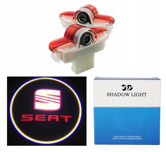 Comprar LUMINOSO LED LOGOTIPO PROYECTOR SEAT LEON II TOLEDO de segunda mano de Polonia.