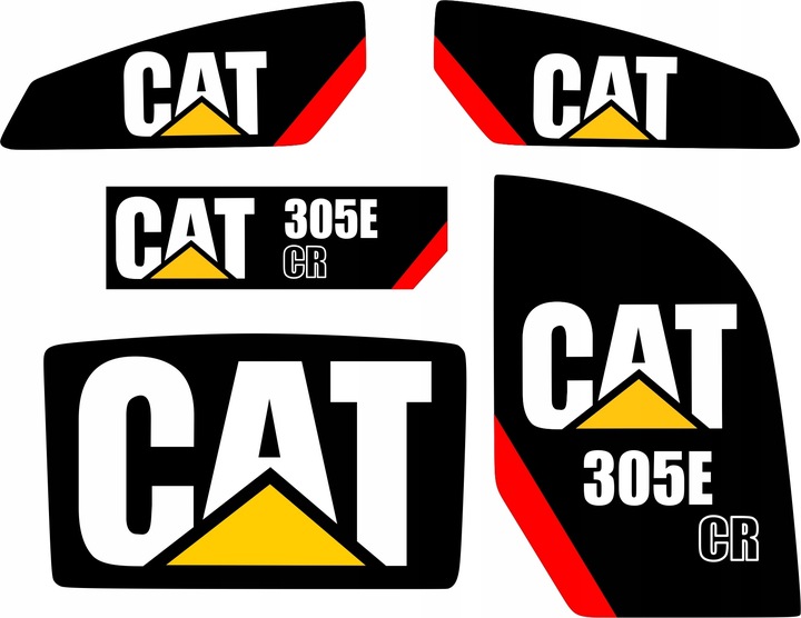 PEGATINAS CAT 305 E CR CATERPILLAR LAMINOWANE 