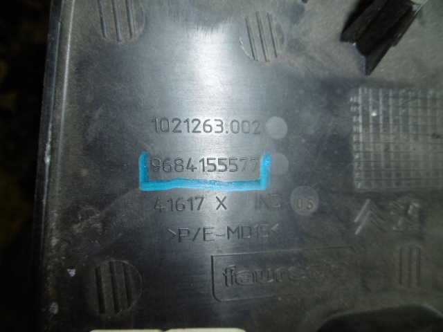CITROEN C3 II CHÂSSIS CAOUTCHOUC 9684155577