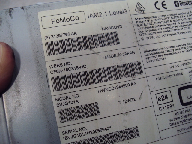 NAVIGATION LECTEUR DE CARTE JAGUAR XF EVOQUE CF6N-18C815-HC
