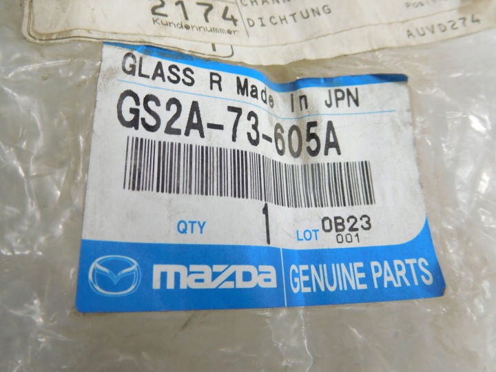 JOINT D'ÉTANCHÉITÉ VITRES DROITE ARRIÈRE MAZDA 6 GS2A-73-605A