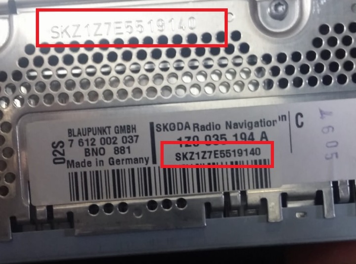 ROZKODOWANIE RADIO SKODA CODE NAVI ALL ZDALNI 