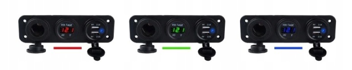 PANNEAU PRISE ALLUME-CIGARES VOLTMÈTRE CHARGEUR 2 CV USB 3,1A 3W1 VOITURE