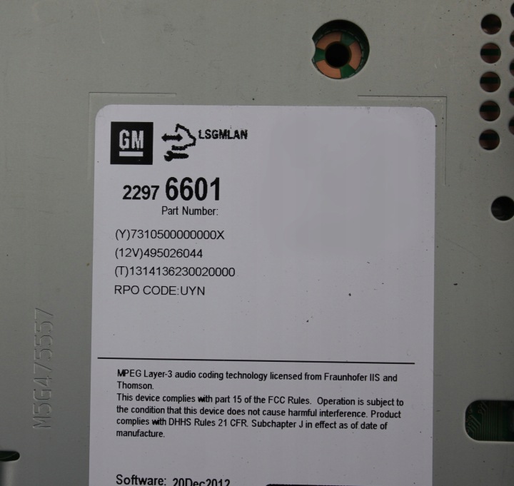 RADIO CD400 OPEL ASTRA J 22976601 ORIGINAL