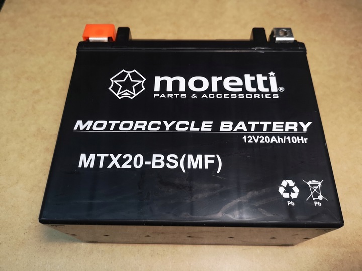 BATERÍA ZELOWY MORETTI MTX20-BS 20 AH YTX20-BS 