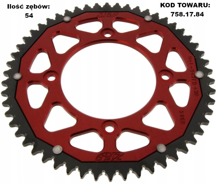ENGRENAGE ARRIÈRE 420 ZF 50-62Z BETA RR 50 ENDURO