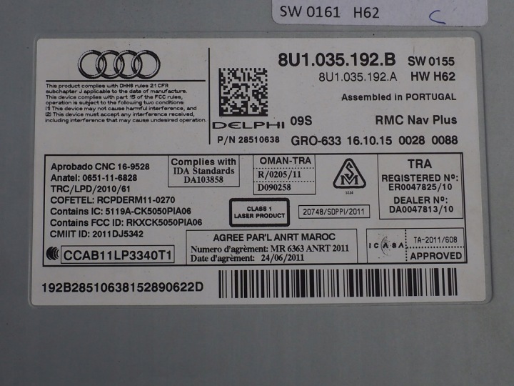 AP NAVIGATION MONITEUR 8U1035192B AUDI Q3 LIFT