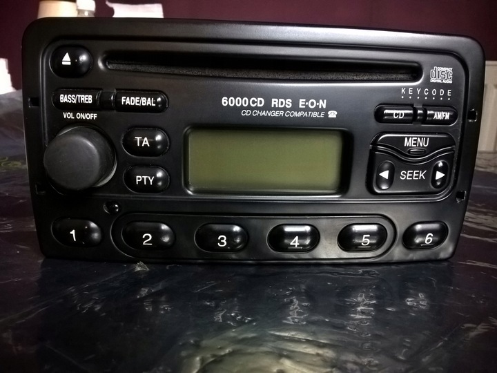 FORD MONDEO FOCUS FIESTA RADIO 6000CD RDS EON +KOD 