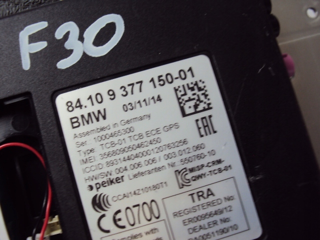 MODULE TELEMATIC BMW F10 F20 F30 9377150
