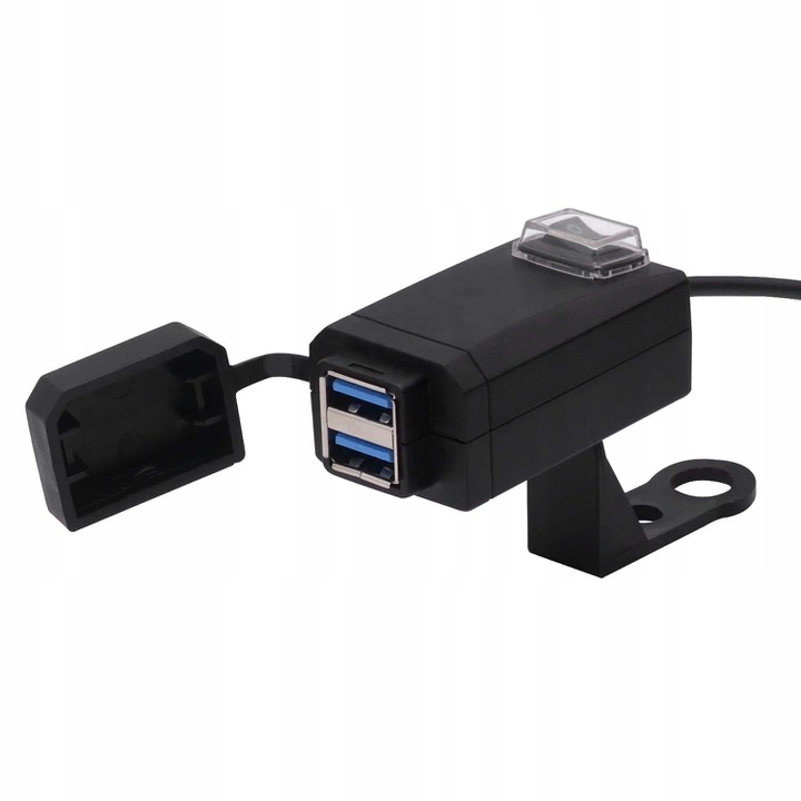 DISPOSITIVO DE CARGA MOTOCICLETA 2 PIEZAS USB QC3.0 RÁPIDA CARGADOR 