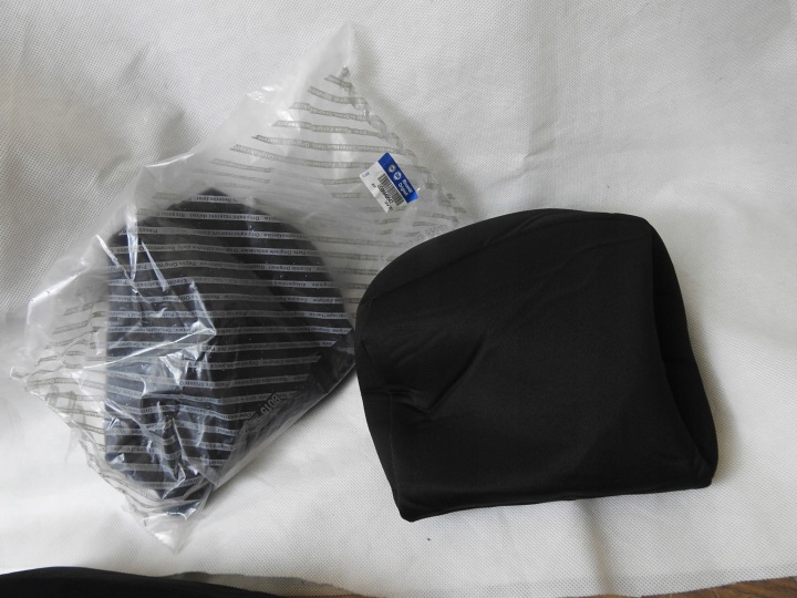 HOUSSES SUR APPUIE-TÊTE ARRIÈRE FIAT PANDA II NOIR 2PCS