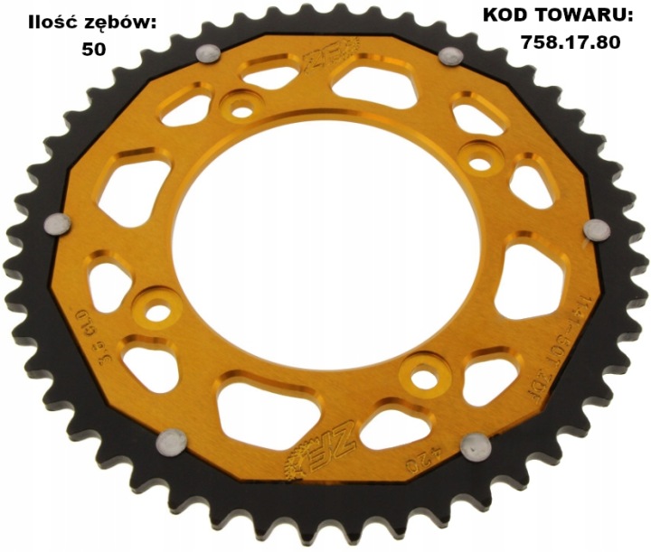 ENGRENAGE ARRIÈRE 420 ZF 50-62Z BETA RR 50 ENDURO