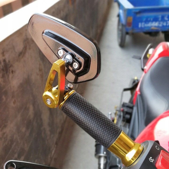 BOTTOM SIDE MIRRORS IN STEERING WHEEL NAKED CAFE RACER BOBBE 