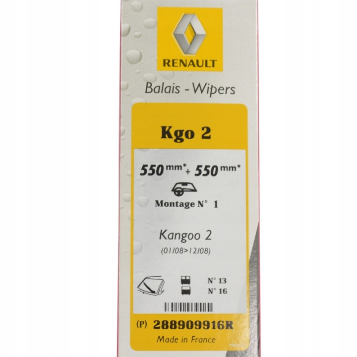 POIGNÉE ESSUIE-GLACES 2PCS 580 530MM MERCEDES CITAN NIEZBEDNIK AWARYJNY #18