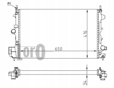 RADIATOR WATER OPEL VECTRA C SIGNUM 1.9 CDTI 2004- 