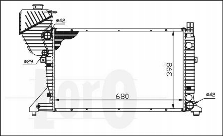 RADUADOR DE AGUA MERCEDES SPRINTER 2000-2006 CDI 