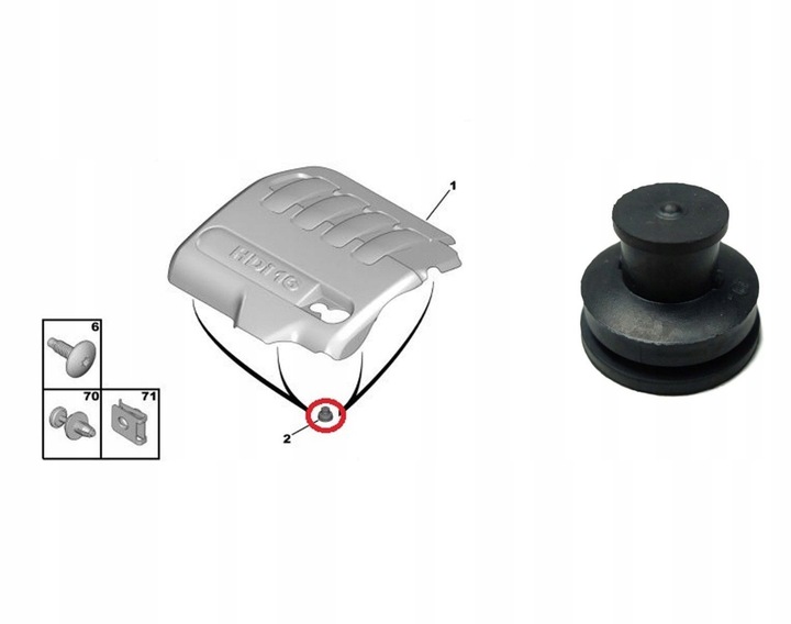 GOMA REMACHE BLOQUE SILENCIOSO TAPONES DEL MOTOR CITROEN C4 C5 PEUGEOT 308 407 2.0HDI 