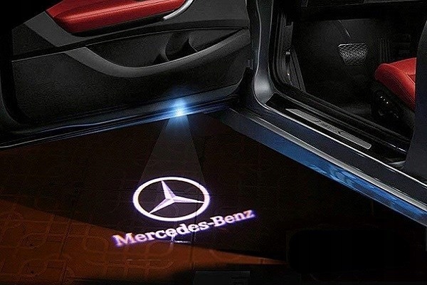 DIODO LUMINOSO LED LOGOTIPO PROJEKTORY MERCEDES C W203 CLK W209 SLK 