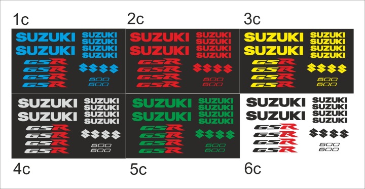 AUTOCOLLANTS SUZUKI GSR 600, 750, GSR600, GSR750 JEU