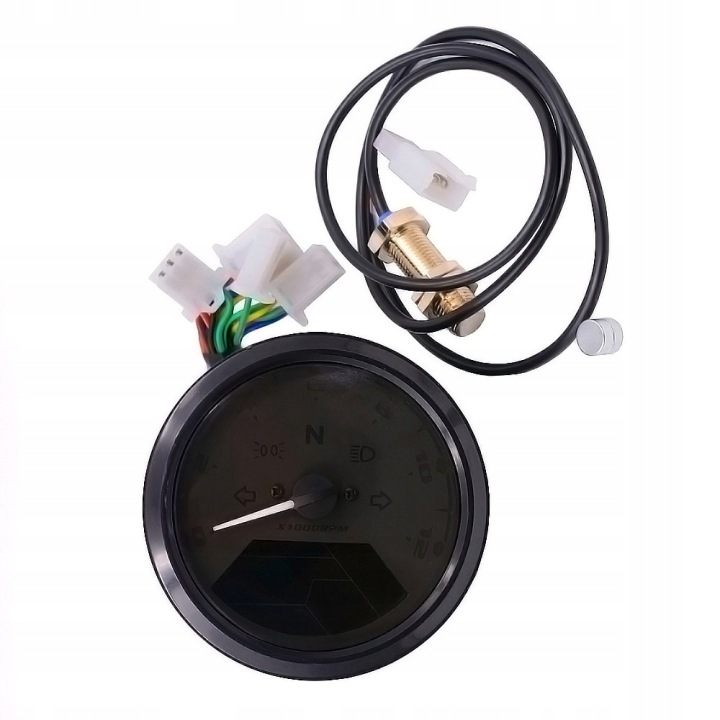 UNIVERSEL COMPTEUR NUMÉRIQUE MOTOCYCLETTE QUAD LCD LED COMPTE-TOURS KRZYZ CAPTEUR