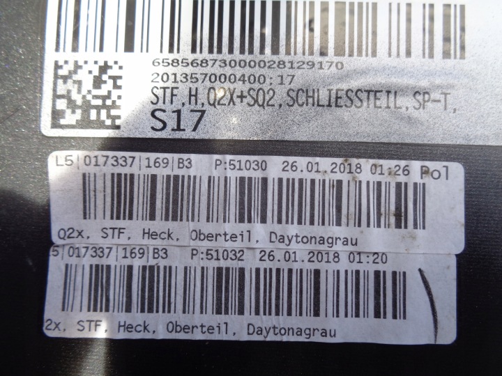 AUDI Q2 SQ2 81A S LINE PARE-CHOCS ARRIÈRE 81A807511A/B