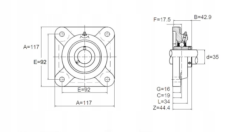 CADRE LOZYSKOWA UCF207