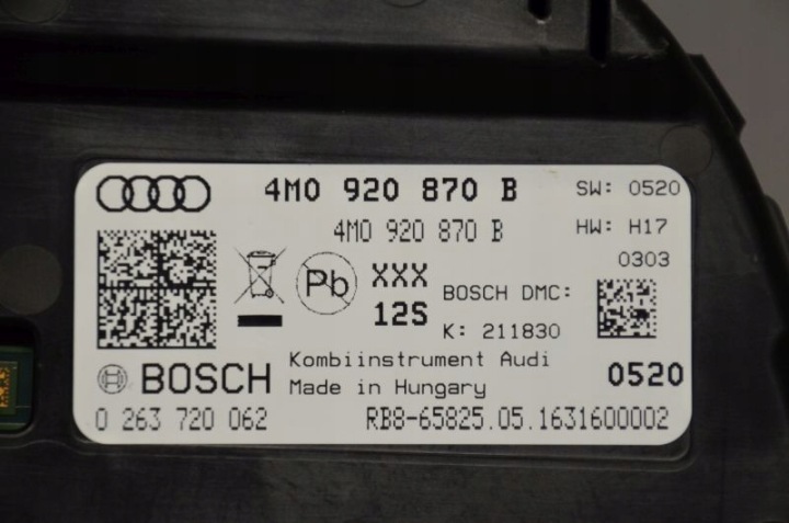 AUDI Q7 4M0 COMPTEUR TABLEAU DE BORD ETRON 4M0920870B