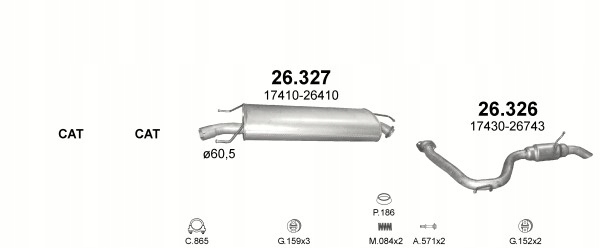 SILENCIEUX SROD TOYOTA RAV 4 2.2 D4D 05-08 PCS PLOCIENNIK